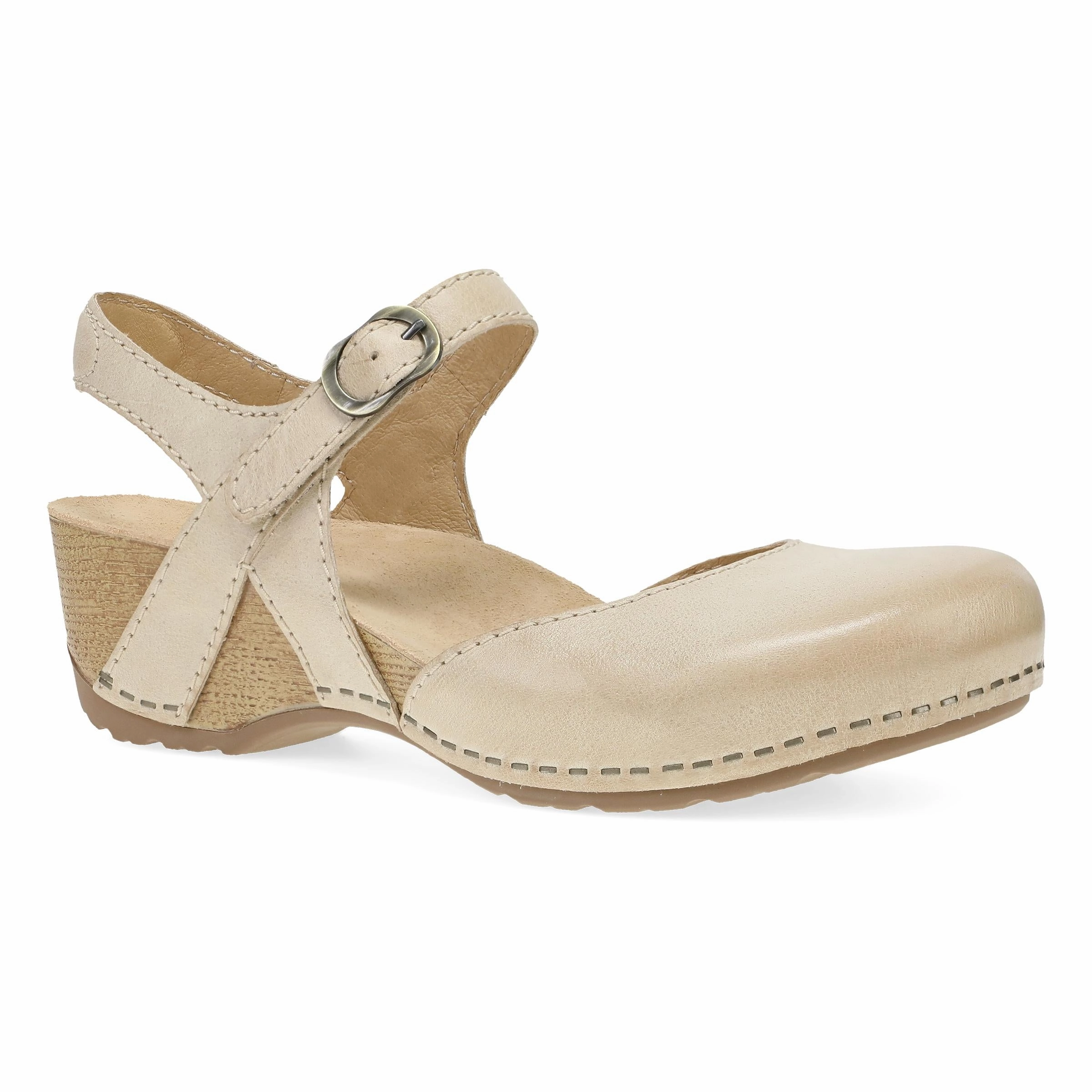 Tiffani Ivory Milled Burnished Ergonomic Footbed