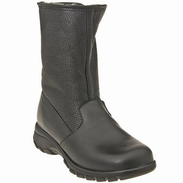 Mix Hue Toe box Toe Warmers Shield Waterproof Boot Black Leather (Women's)