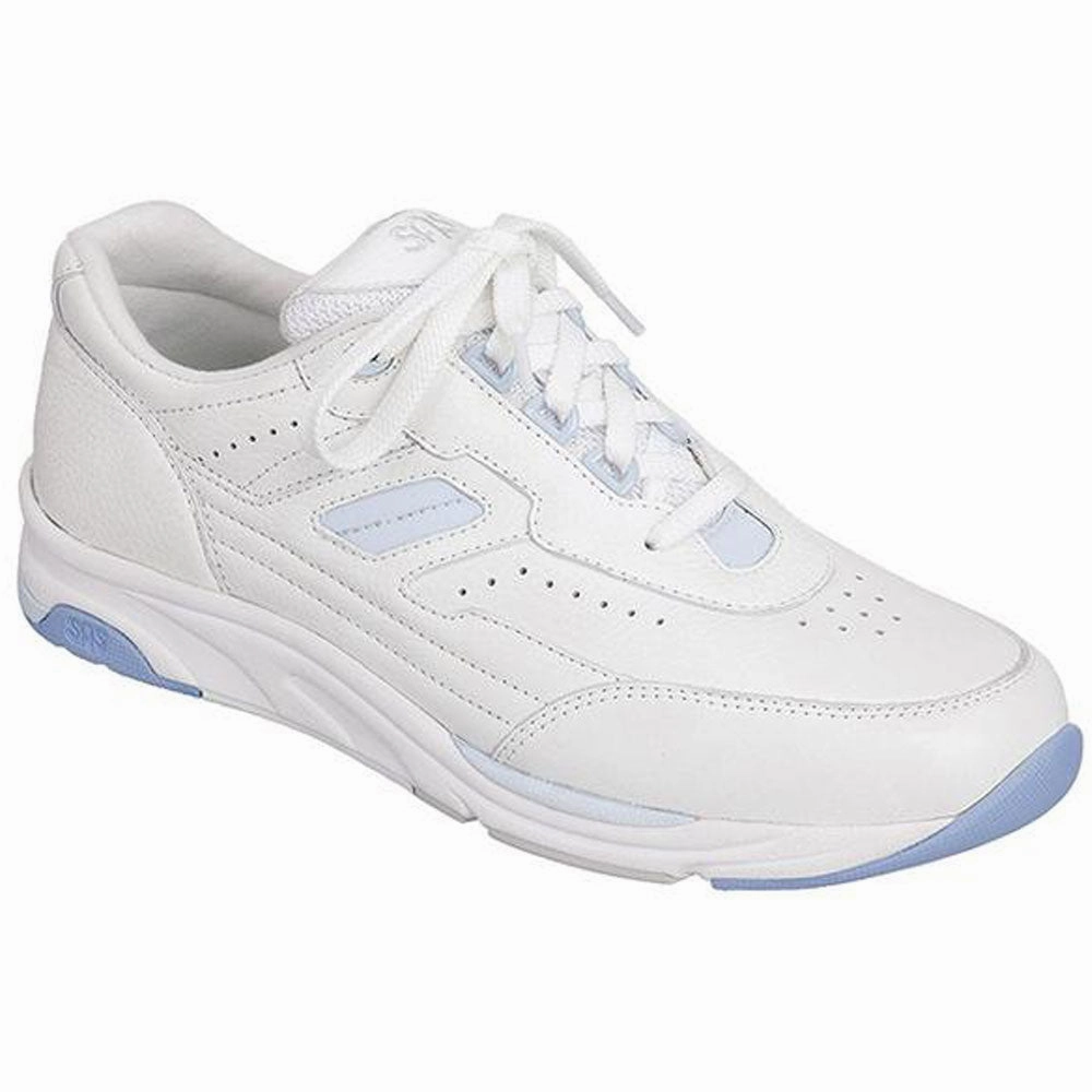 Train Step SAS Tour White/Blue Leather (Women's)