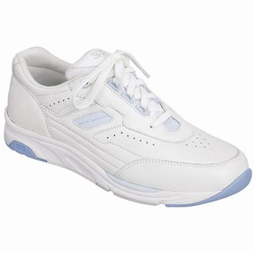 Train Step SAS Tour White/Blue Leather (Women's)