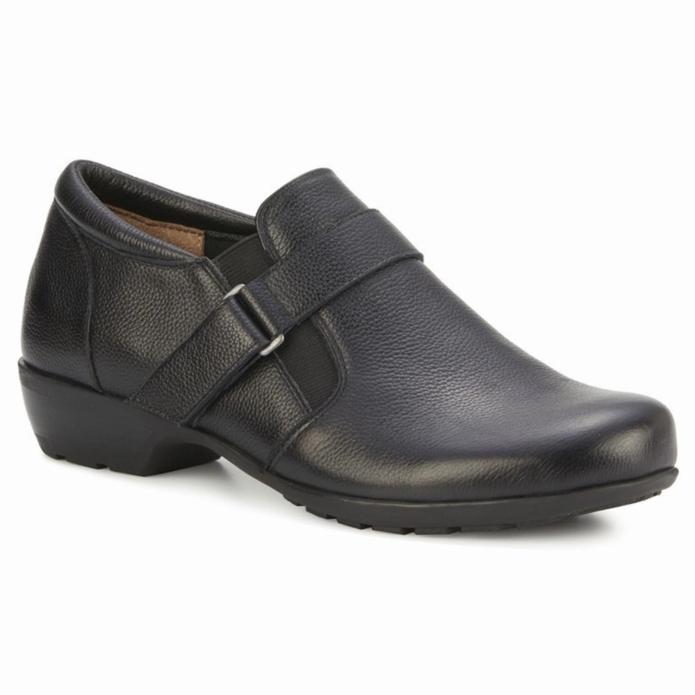 Practical Comfort Shoes Simple Comfort Design Ros Hommerson Eliot Black Leather Loafer (Women's)