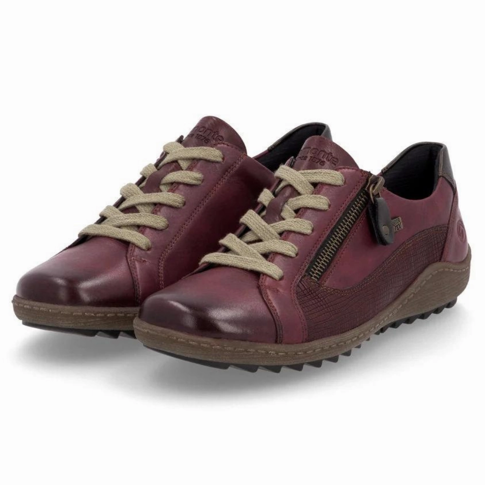 Remonte Liv 40 Vino/Vinorosso/Antique Leather Sneaker (Women's) Walk Support