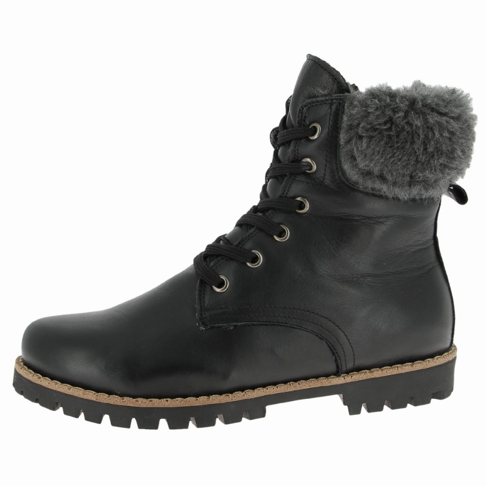 Current Step Simple Vibes Andrea Conti Bucky-2 Black Leather Winter Boot (Women's)