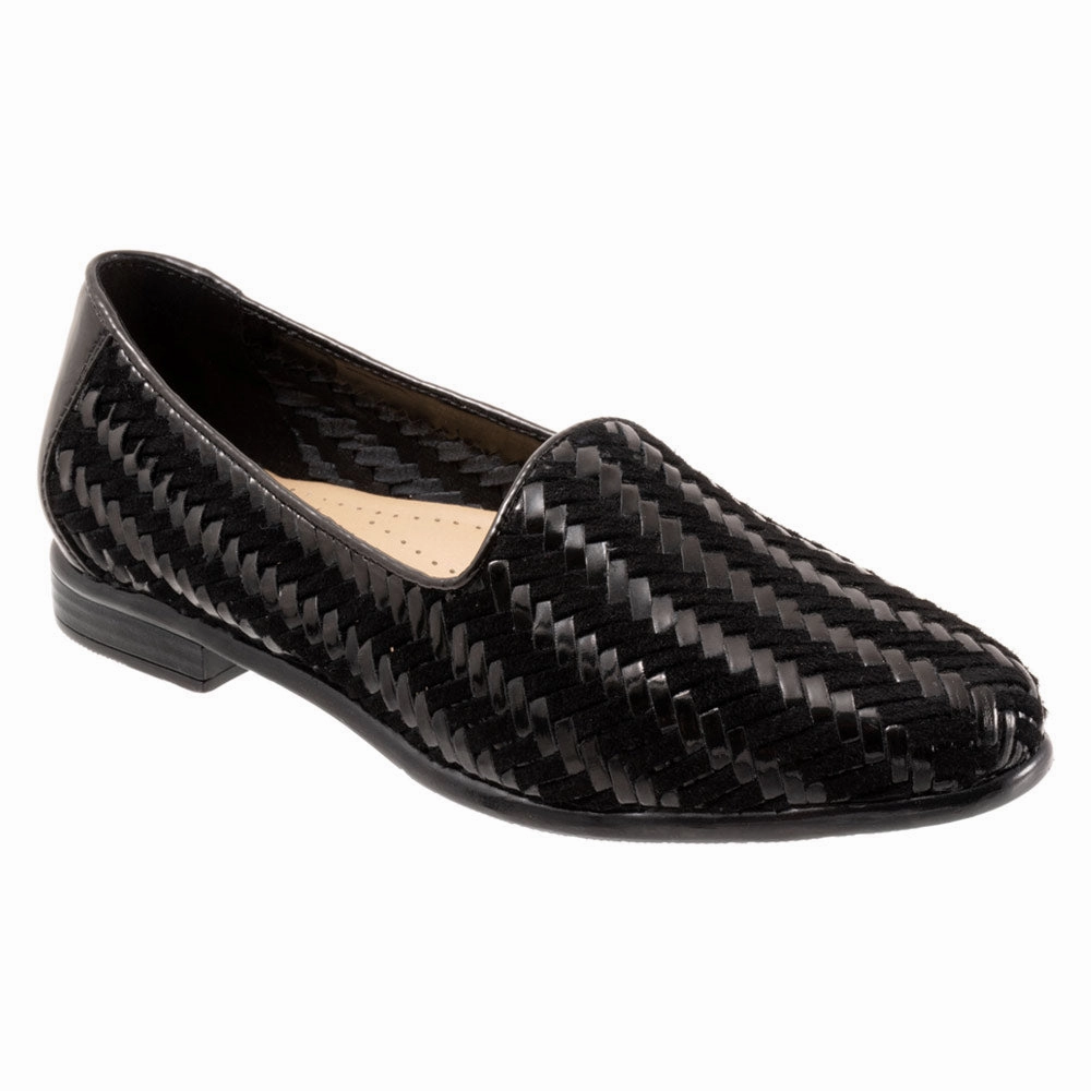 Open Path Lane Trotters Liz III Slip-On Black/Black Patent (Women's)