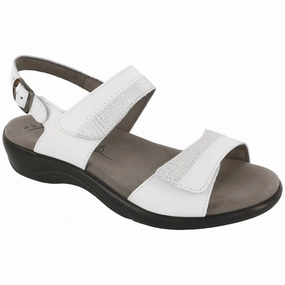 Flexible Vacation Shoes SAS Nudu Sandal White Leather (Women's)