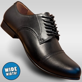 Aris Allen 1932 Wide Black Captoe Swing Dance Shoes significant
