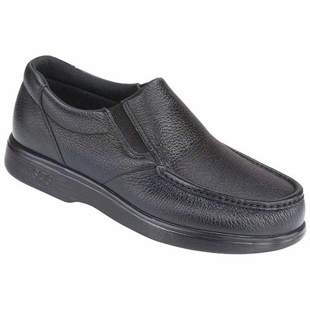 Strong Step Walking SAS Side Gore Loafer Black Leather (Men's)
