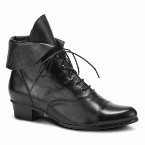 Spring Step Galil Black Leather Bootie (Women's) Heat Day