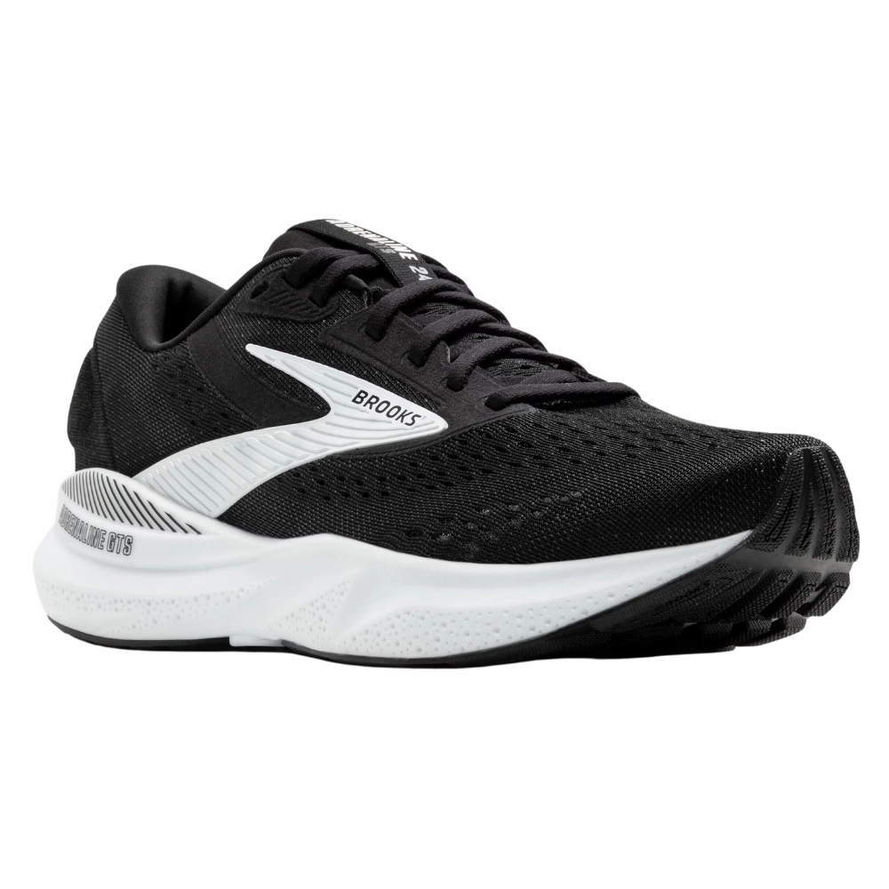 Brooks Adrenaline GTS 24 Black/White Running Shoe (Women's) SoftInterior