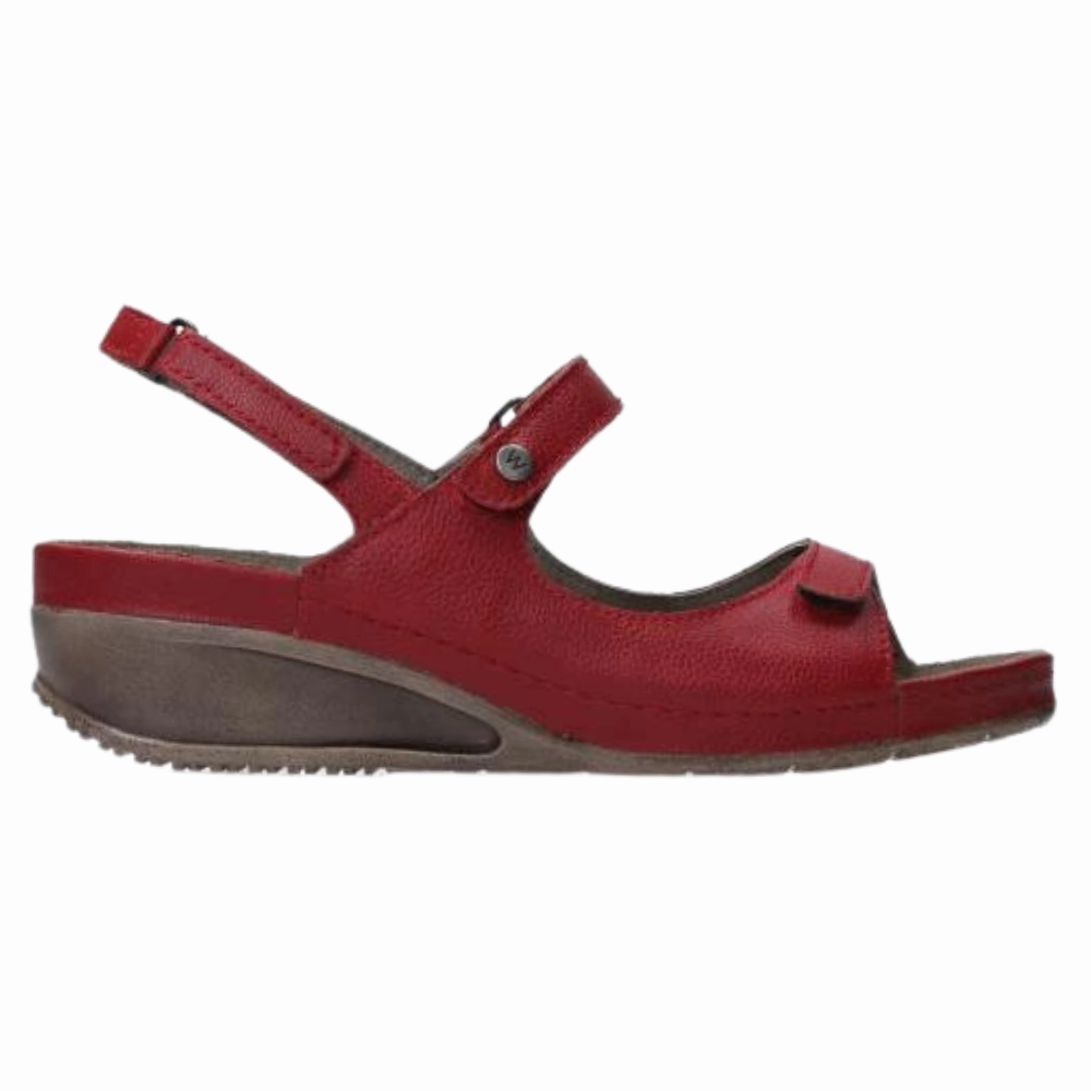 Wolky Pica Biocare Red Sandal (Women's) Stability Posts