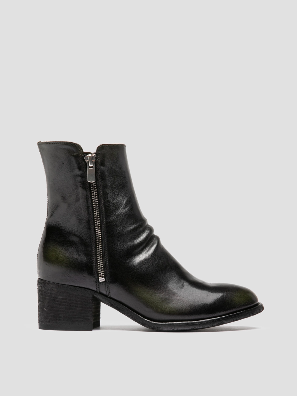 DENNER 103 - Green Leather Booties Construction Ready