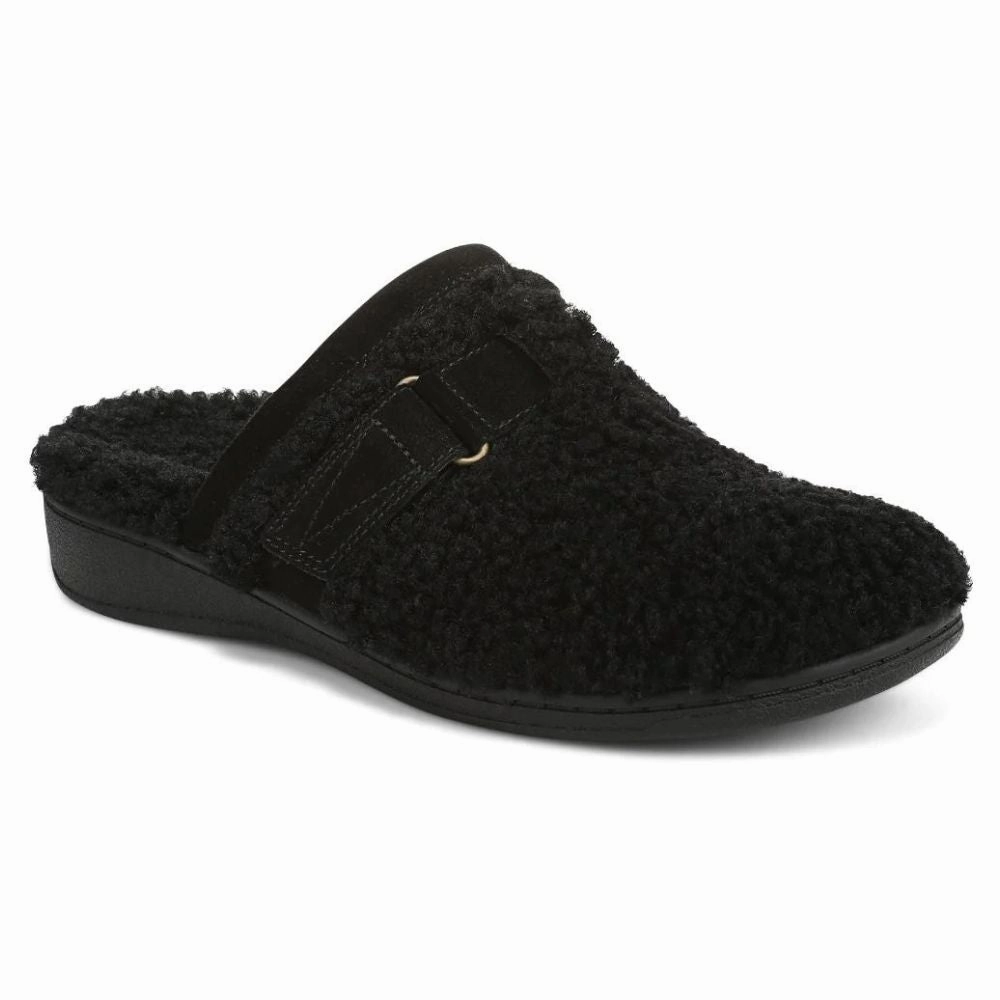 anatomical design medium fit Vionic Izzy Black Clog Slipper (Women's)