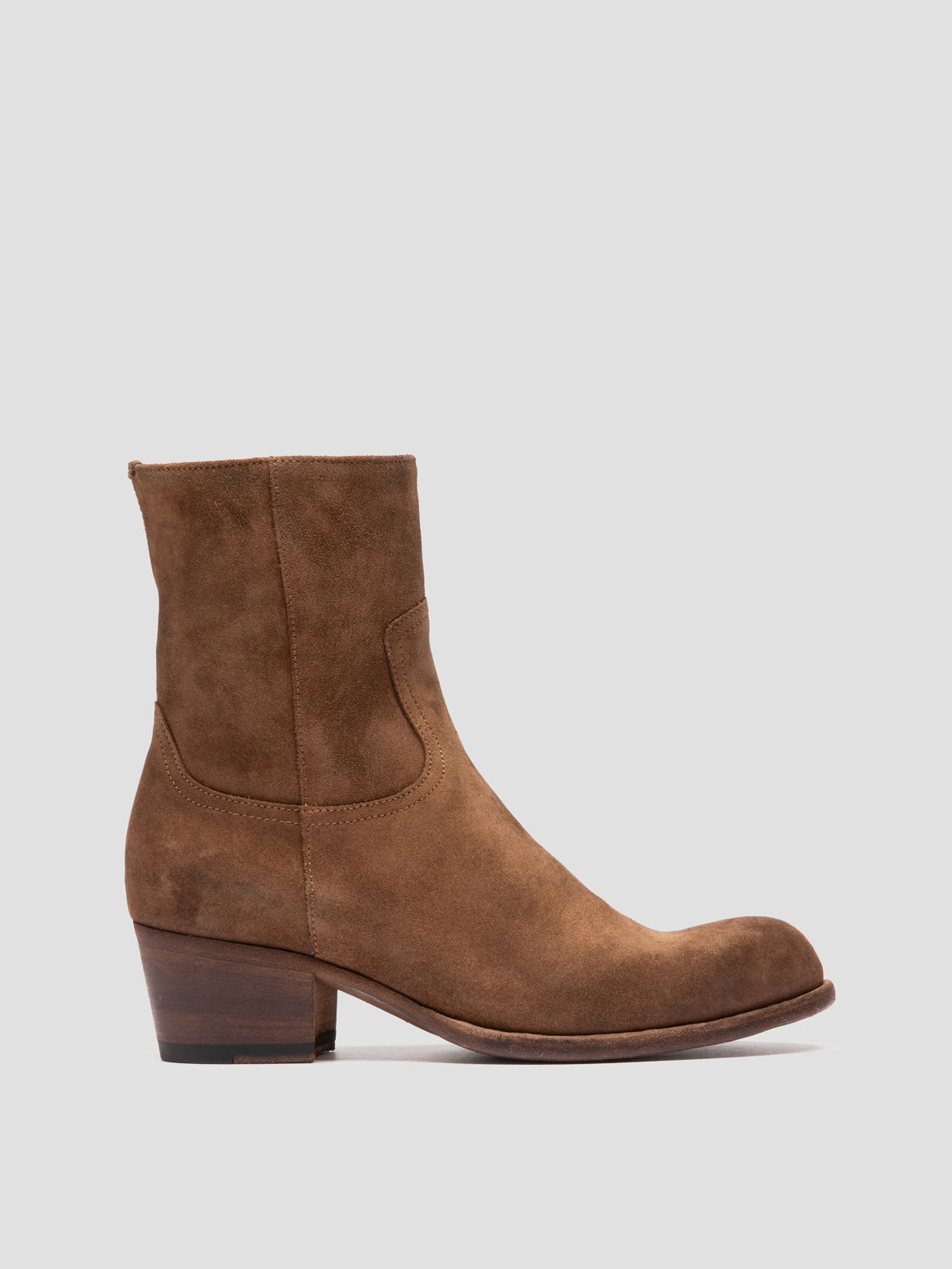 WADE 003 - Brown Suede Zipped Boots Padded Interior Windy Weather