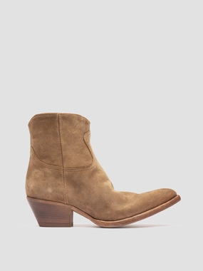 WANDA DD 103 - Brown Suede Zip Boots Library Visit