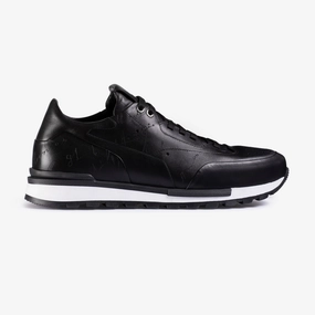 Men's Black Sneaker with White Sole Activity Wear