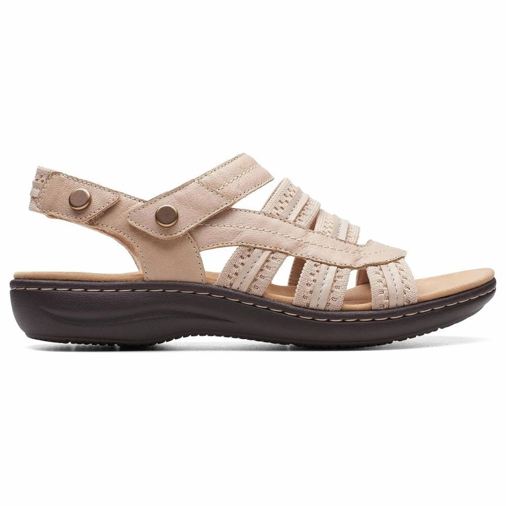 Clarks Laurieann Erin Sand Combi Leather Sandal (Women's) Chill Time Beach-ready Footwear