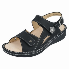 Black Chic Finn Comfort Barbuda Black Sirio Sandal (Women??s)