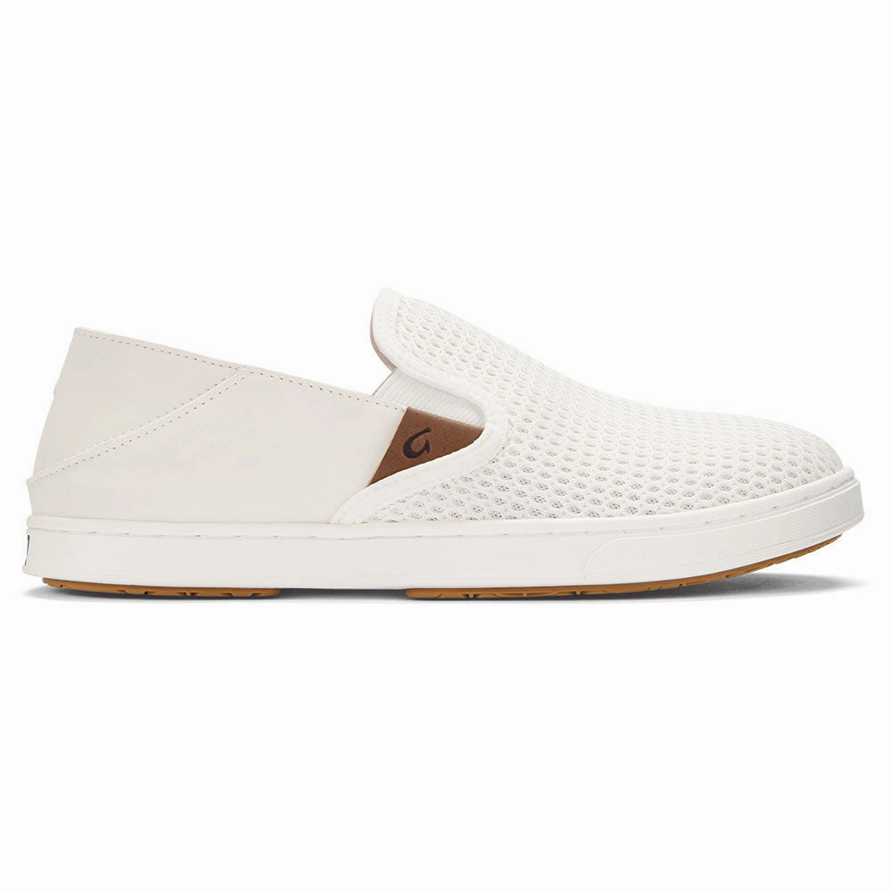 OluKai Pehuea Mesh Slip-On White (Women's) Cloud Feel Plain Jog