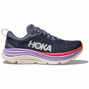 Hoka Gaviota 5 Anchor/Grapefruit Running Shoe (Women's) Tree Step Comfortable Cushions