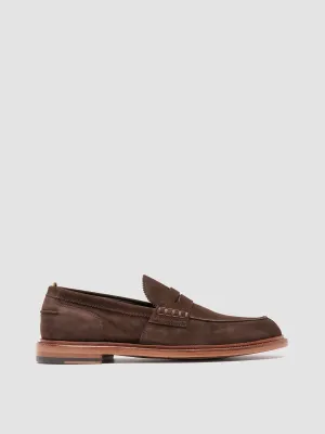 Chic Design Quiet Confidence SAX 001 - Brown Suede Penny Loafers