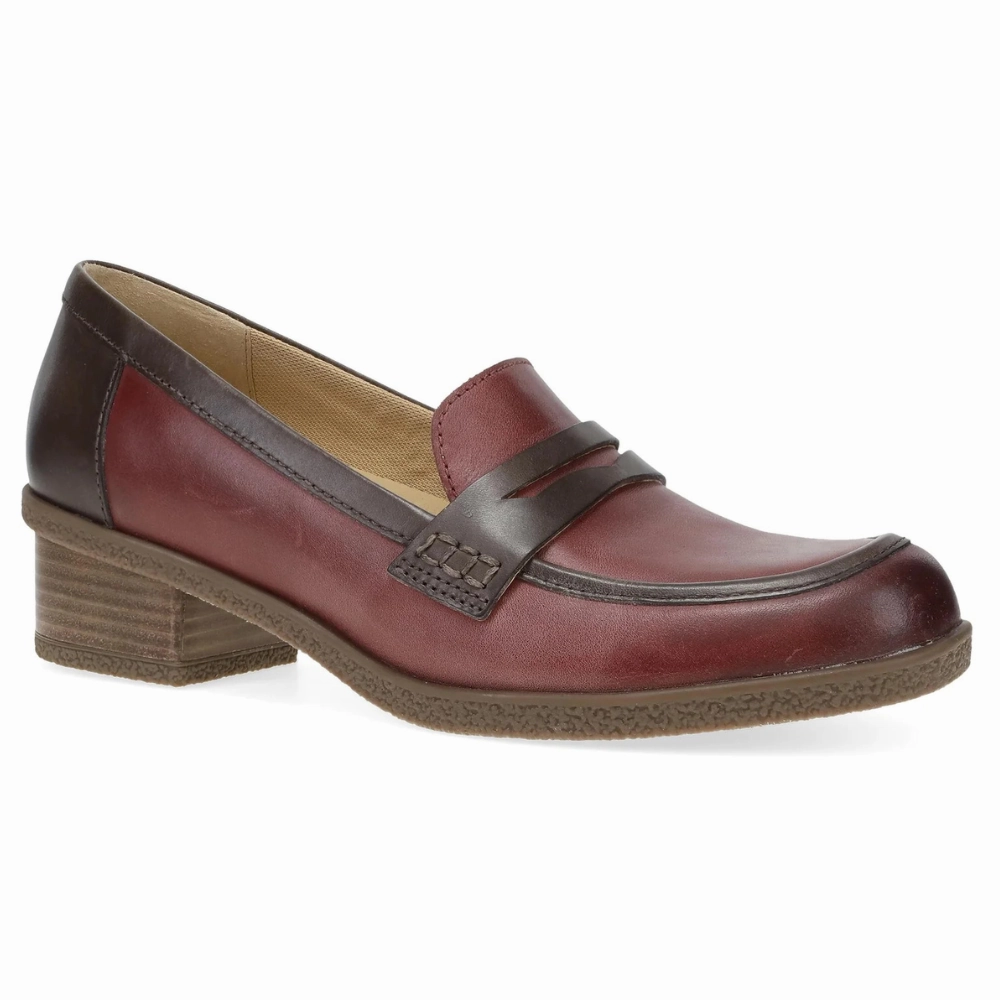 Elegant Lines Dansko Danica Plum/Chocolate Waterproof Burnished Leather Loafer (Women's)