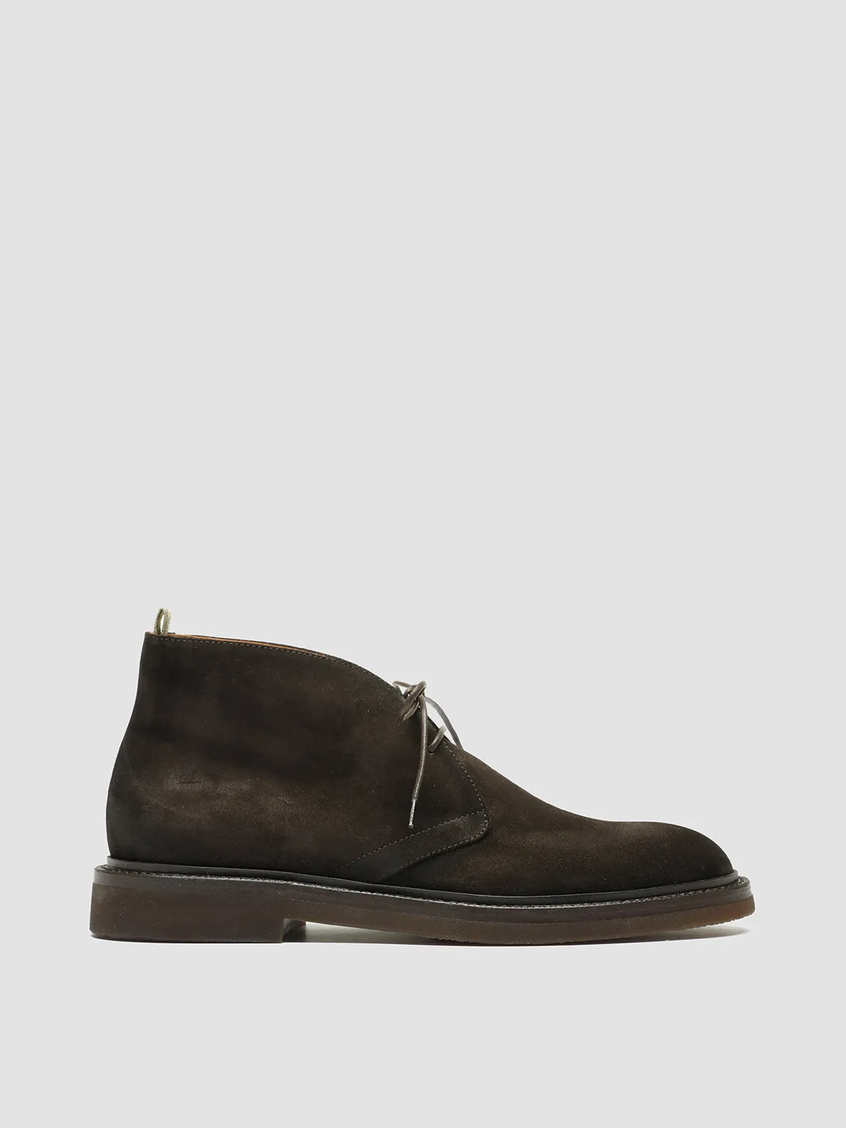 DUDE FLEXI 004 - Brown Suede Chukka Boots Chunk Heel
