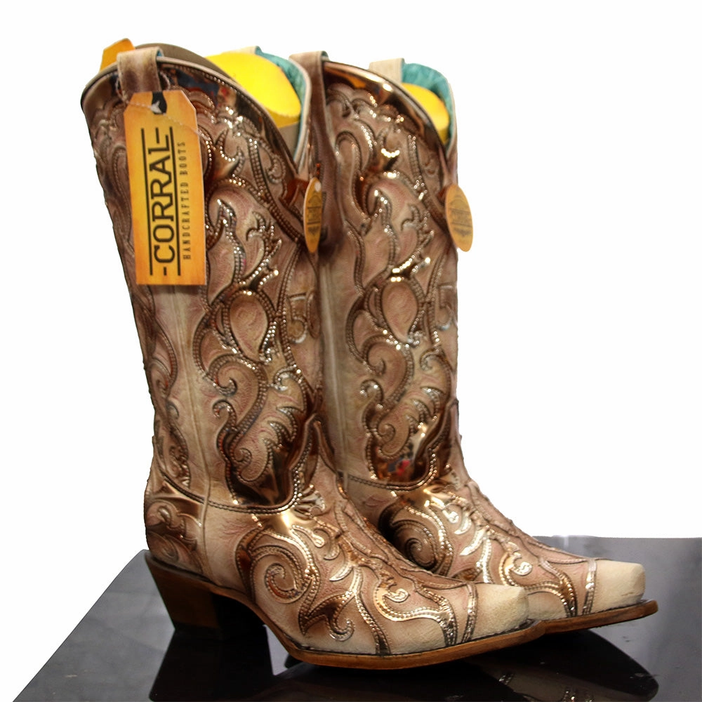 Seamless Comfort Adventure Seeker Corral Women's French's 50th Anniversary Boots - White Silver