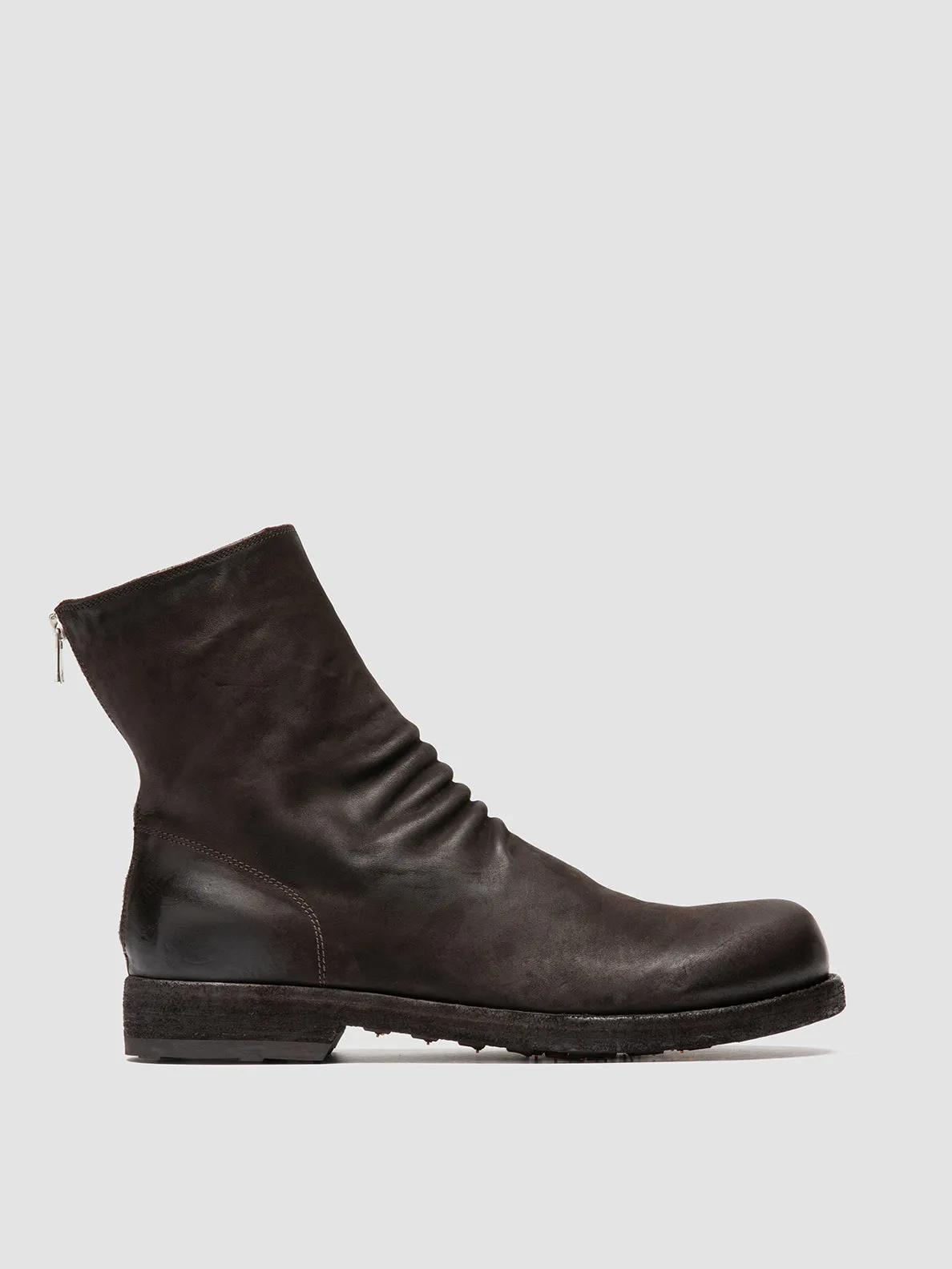 BULLA DD 103 - Brown Leather Zipped Boots Resilient Sole