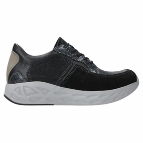 WideToeBox Wolky Bounce Black Combi Leather Sneaker (Women's)