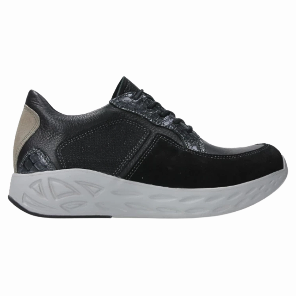 WideToeBox Wolky Bounce Black Combi Leather Sneaker (Women's)