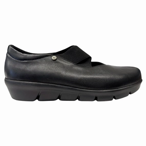 Comfort Linings Wolky Cursa Mighty Black Leather Shoe (Women's)