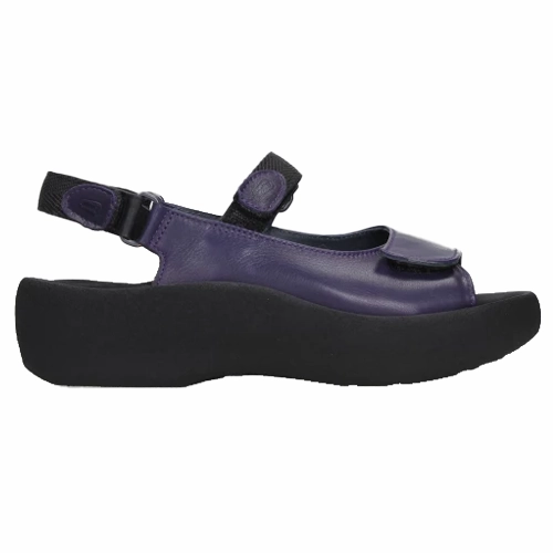 Wolky Jewel Purple Leather Sandal (Women's) Recycled materials