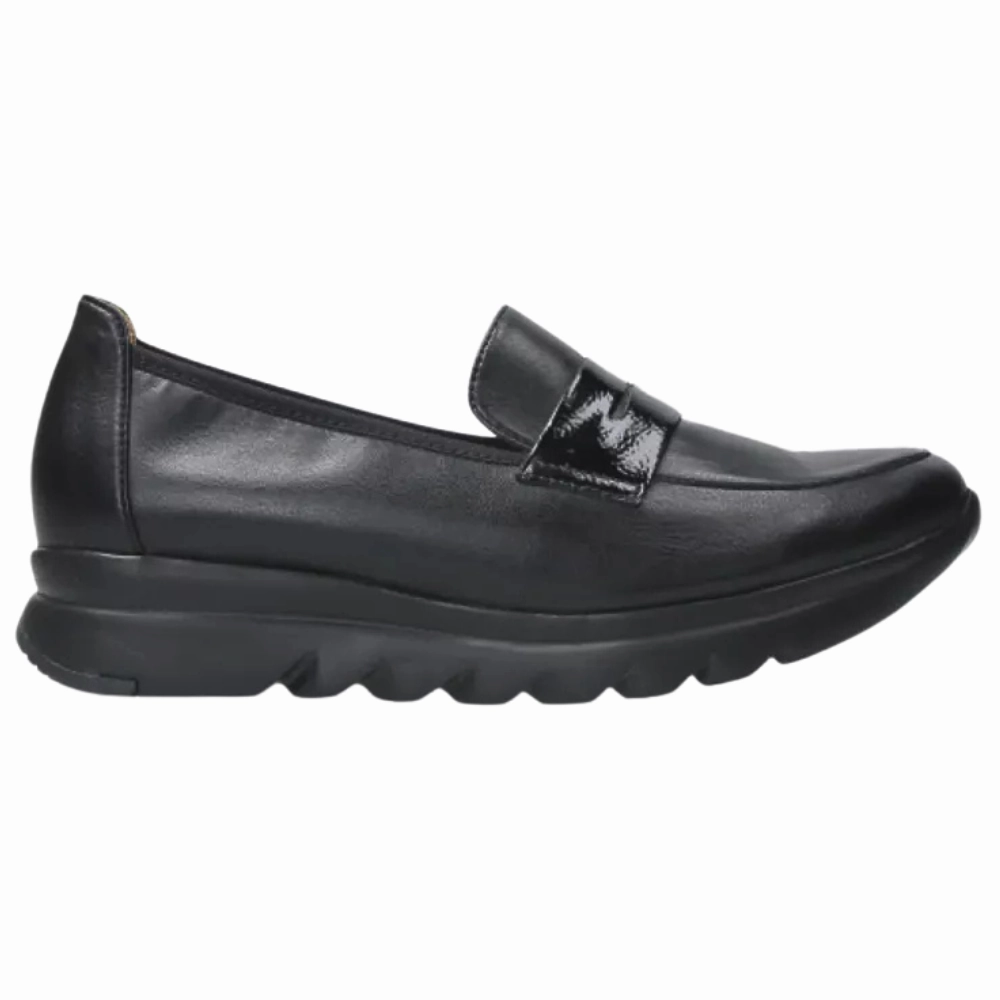 Wolky Snoafer Black Vegan Biocare Shoe (Women's) Rain Path
