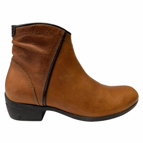Wolky Winchester Cognac Leather Bootie (Women's) Work Wear