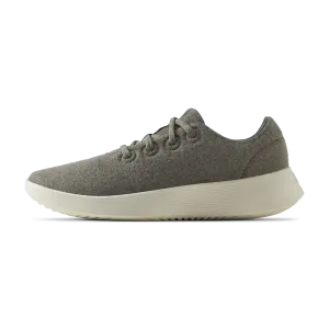 Zero Drop Platform Picnic Easy Women's Wool Runner Go - Rugged Green (Stony Cream Sole)