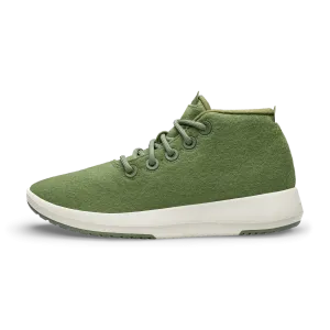 material Mid Top Women's Wool Runner-up Mizzle - Thunder Green (Natural White Sole)