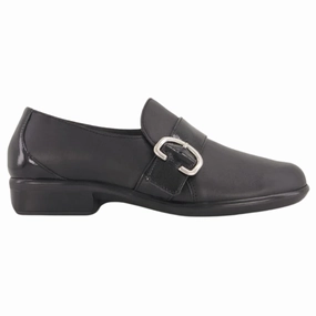 Naot Viscol Jet Black Leather/Black Crinkle Patent Leather Shoe (Women's) Durable Craftsmanship urban scene