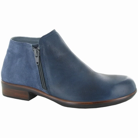 Naot Helm Bootie Ink Leather/Midnight Blue Suede (Women's) Fit Feel Flip Step