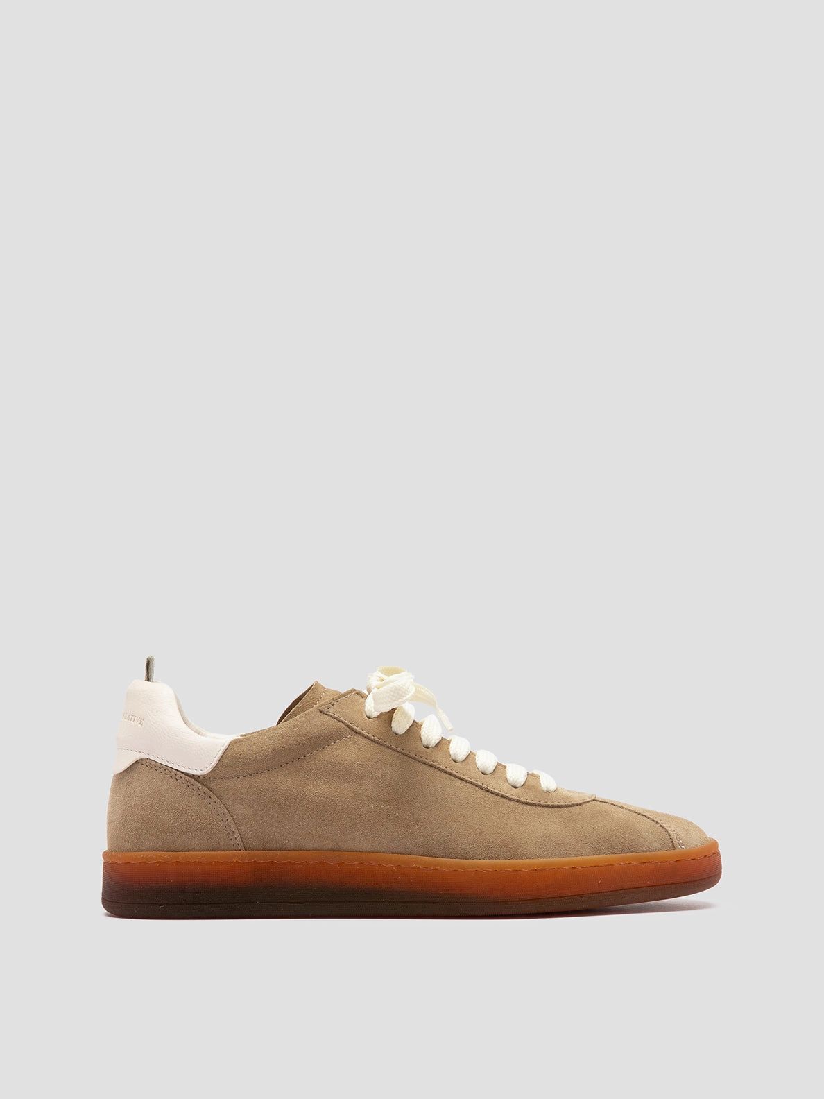 DESTINY 101 - Brown Leather and Suede Low Top Sneakers Foot Relax