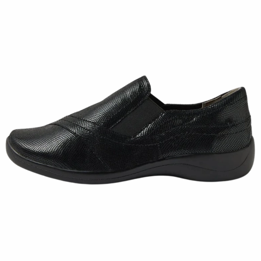Ziera Java Black Lizard Slip-On (Women's) Business Casual Shoes
