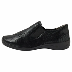Ziera Java Black Lizard Slip-On (Women's) Business Casual Shoes