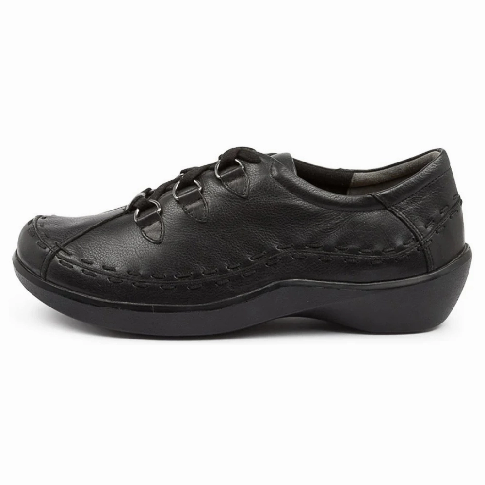 Ziera Allsorts Black Leather Shoe (Women's) Zero Break In