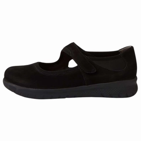 Ziera Silvani Black Nubuck Mary Jane (Women's) Chill Mode